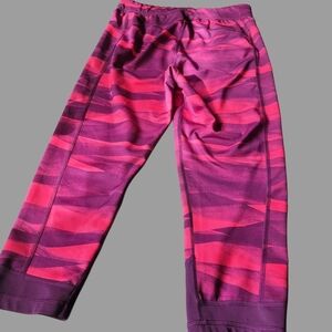 Adidas Pink and Purple Cropped Leggings M